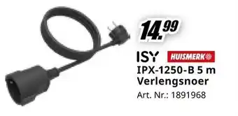 MediaMarkt ISY HUISMERK IPX-1250-B5 m Verlengsnoer aanbieding