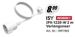 MediaMarkt ISY HUISMERK IPX-1220-W2m Verlengsnoer aanbieding