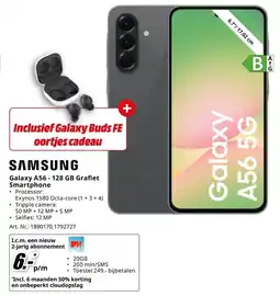 MediaMarkt SAMSUNG Galaxy A56-128 GB Grafiet Smartphone aanbieding
