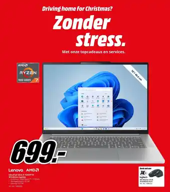 MediaMarkt Lenovo AMD IdeaPad Slim 5 15ARP10 Windows laptop aanbieding