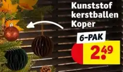 Kruidvat Kunststof kerstballen Koper aanbieding
