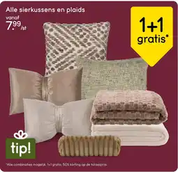 Leen Bakker Alle sierkussens en plaids aanbieding