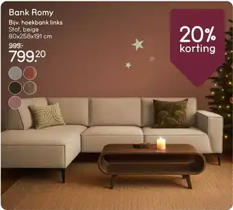 Leen Bakker Bank Romy aanbieding