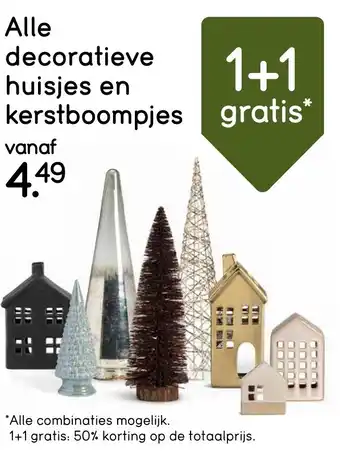 Leen Bakker Alle decoratieve huisjes en kerstboompjes aanbieding