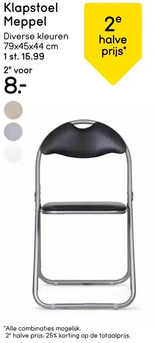 Leen Bakker Klapstoel Meppel aanbieding
