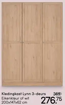 Leen Bakker Kledingkast Lynn 3-deurs aanbieding