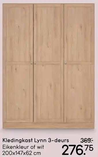Leen Bakker Kledingkast Lynn 3-deurs aanbieding