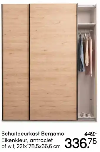 Leen Bakker Schuifdeurkast Bergamo aanbieding