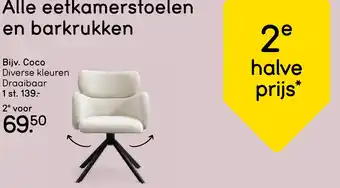 Leen Bakker Alle eetkamerstoelen en barkrukken aanbieding