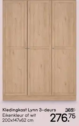 Leen Bakker Kledingkast Lynn 3-deurs aanbieding