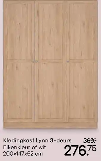 Leen Bakker Kledingkast Lynn 3-deurs aanbieding