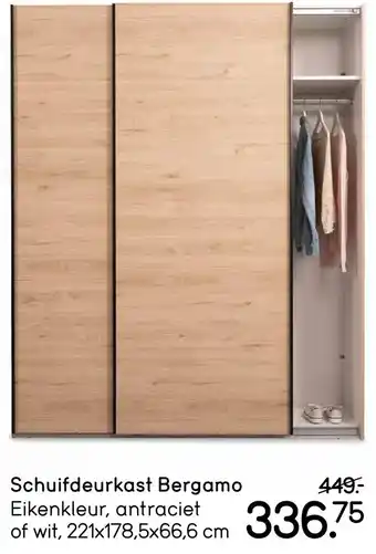 Leen Bakker Schuifdeurkast Bergamo aanbieding