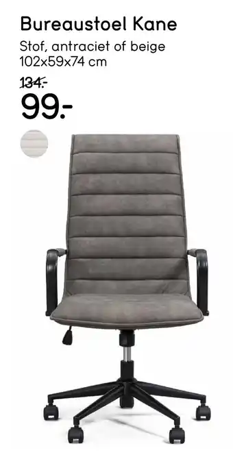 Leen Bakker Bureaustoel Kane aanbieding