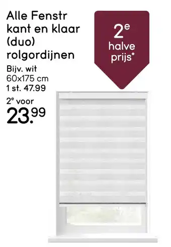 Leen Bakker Alle Fenstr kant en klaar (duo) rolgordijnen aanbieding
