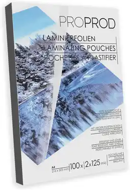 Amazon ProProd - Lamineerhoes/Lamineerfolie - A4 2x125mic - 100 stuks - Glanzend aanbieding