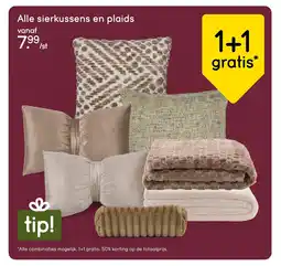Leen Bakker Alle sierkussens en plaids aanbieding