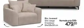 Leen Bakker Loveseat Stof, beige Draaibaar aanbieding