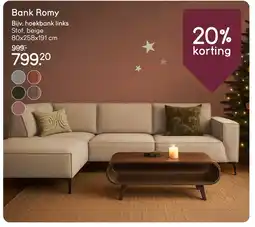 Leen Bakker Bank Romy aanbieding