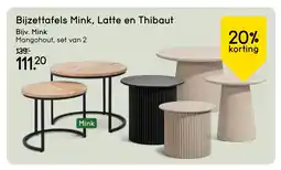 Leen Bakker Bijzettafels Mink, Latte en Thibaut aanbieding