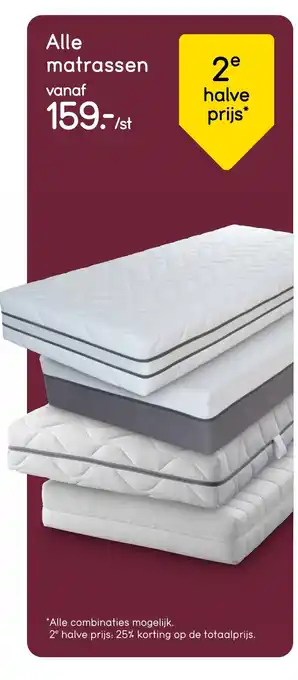 Leen Bakker Alle matrassen aanbieding