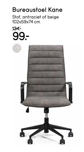 Leen Bakker Bureaustoel Kane aanbieding