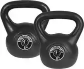 Bol.com Gorilla Sports Voordeelset Kettlebells 6 en 8 kg zwart kunststof aanbieding