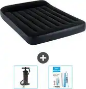 Bol.com Intex Luchtbed - Twijfelaar - 137 x 191 x 25 cm - Donkerblauw - Inclusief Pomp en Reparatieset aanbieding
