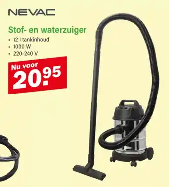 Van Cranenbroek NEVAC Stof en waterzuiger aanbieding