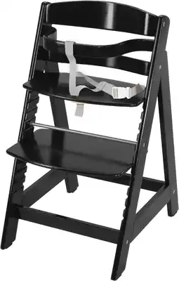 Amazon Roba 7562 S Sit Up III Kinderstoel met Steps, Hout, Zwart aanbieding