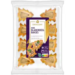 Albert Heijn AH Excellent Mini bladerdeegbakjes kerstboomvorm aanbieding