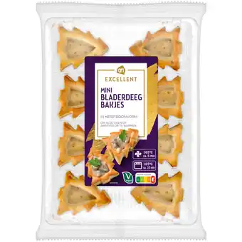 Albert Heijn AH Excellent Mini bladerdeegbakjes kerstboomvorm aanbieding