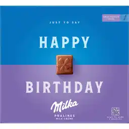 Albert Heijn Milka Happy birthday pralines melk créme aanbieding