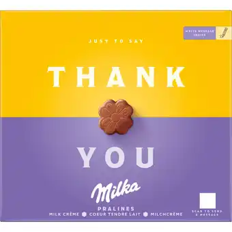 Albert Heijn Milka Thank you pralines melk créme aanbieding