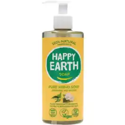 Albert Heijn Happy Earth Pure hand soap jasmine ho wood aanbieding