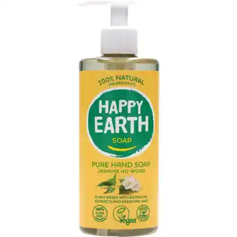 Albert Heijn Happy Earth Pure hand soap jasmine ho wood aanbieding