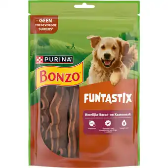 Albert Heijn Bonzo Funtastix bacon-kaassmaak hondensnack aanbieding