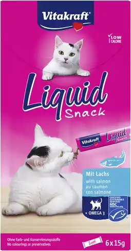 Albert Heijn Vitakraft Liquid snack zalm & omega aanbieding