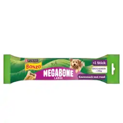 Albert Heijn Bonzo Megabone hondensnack groot met rund aanbieding