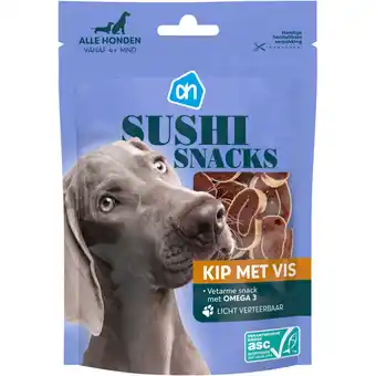 Albert Heijn AH Sushi snacks kip met vis aanbieding