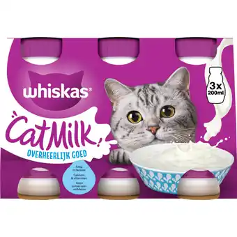 Albert Heijn Whiskas Kattenmelk 3-pack aanbieding