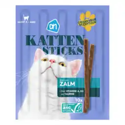 Albert Heijn AH Kattensticks met zalm aanbieding