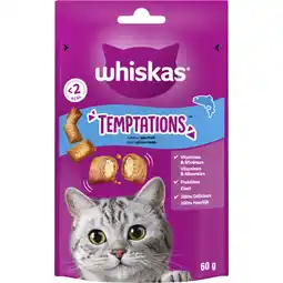 Albert Heijn Whiskas Temptations zalm kattensnacks aanbieding