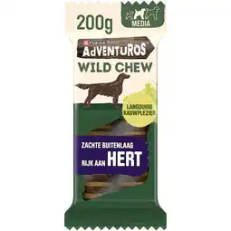 Albert Heijn Adventuros Wild chew met hert hondensnack medium aanbieding