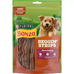 Albert Heijn Bonzo Beggin' strips baconsmaak hondensnack aanbieding