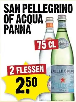 Dirck 3 San pellegrino of acqua panna aanbieding
