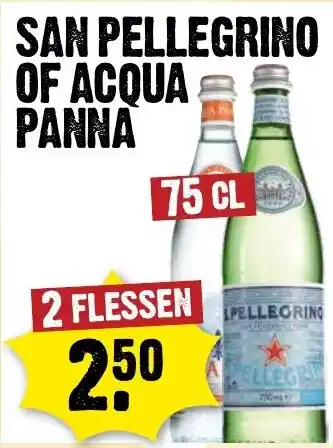 Dirck 3 San pellegrino of acqua panna aanbieding