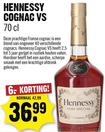 Dirck 3 Hennessy Cognac vs aanbieding