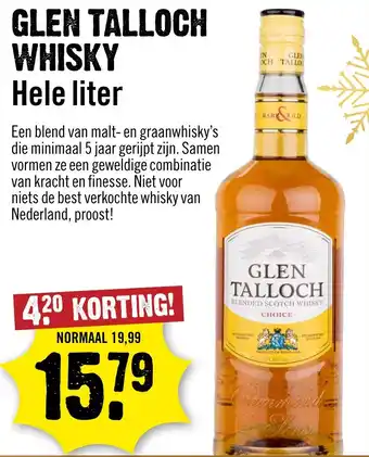 Dirck 3 GLEN TALLOCH WHISKY aanbieding