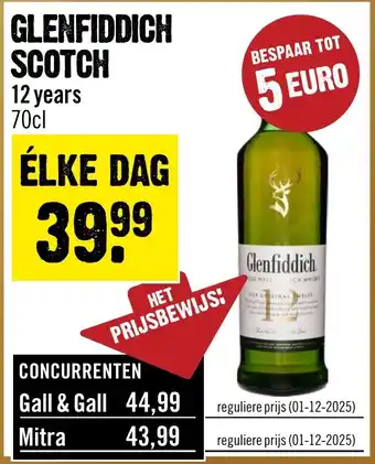 Dirck 3 Glenfiddich scotch aanbieding