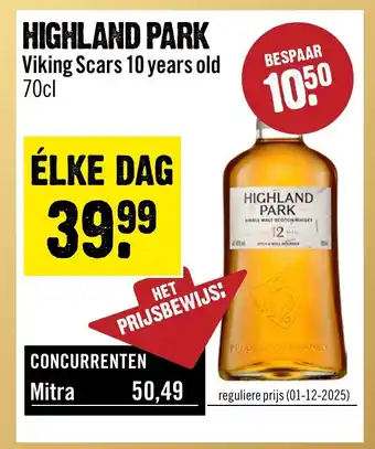 Dirck 3 Highland park aanbieding